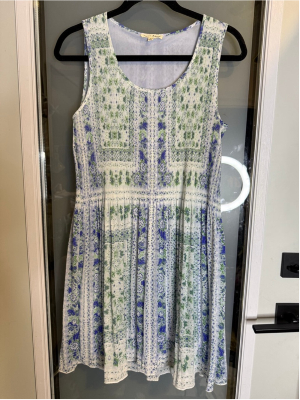 Jane and Delancey Mini Dress M White Blue Floral - Picture 2 of 8